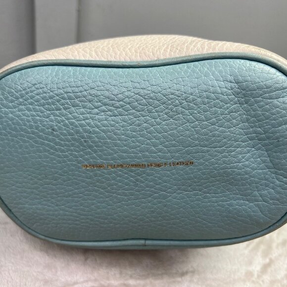 Coach Duffle 20 Colorblock Pebbled Leather Bucket Bag Blue Cream Crossbody 29260 - Picture 7 of 12